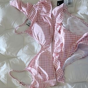 Juicy Couture Pink Checkered Kids Bodysuit